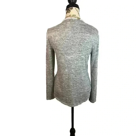Banana Republic Heather Gray LuxeSpun Pullover Blouse Top L/S Size XS - Picture 5 of 6
